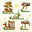 Arbre à chat cactus avec condo confortable et perchoir supérieur