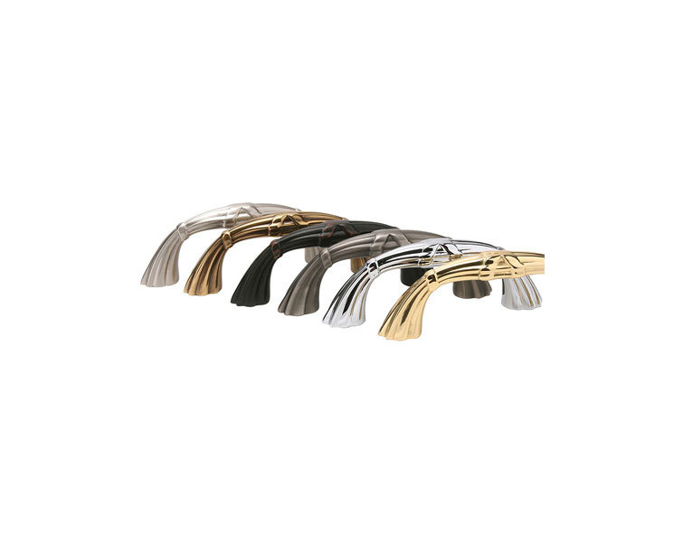 Poignée arquée Emtek Ribbon and Reed, Nickel antique, 3.5"