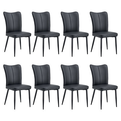 Frisbie Tufted Upholstered Wing Back Parsons Chair for Kitchen and Banquet Hall