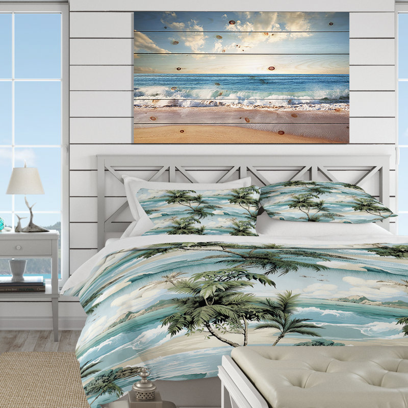 Literie Seaside Elegance II, Housse de couette pour très grand lit et 2 très