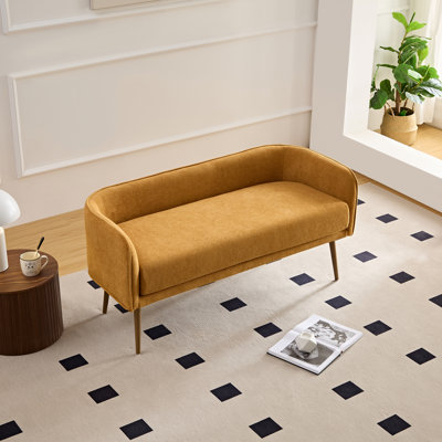 Banc rembourré en tissu pour chambre Dequarius