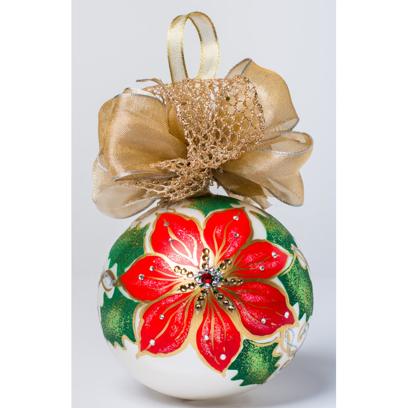 Ornement boule poinsettia