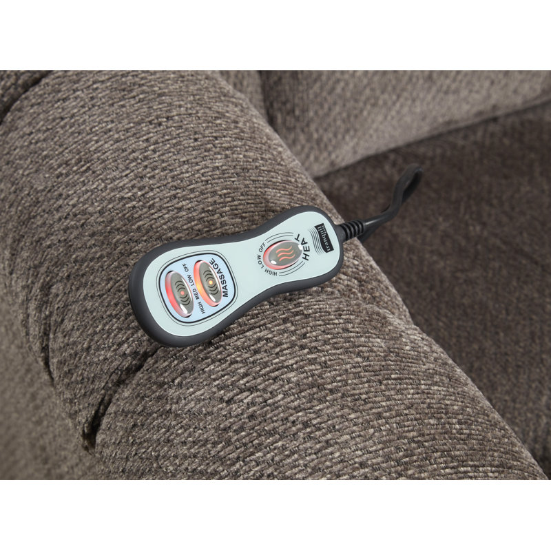 Emerson Manual Rocker Recliner W/ Massage and Heat, Brown