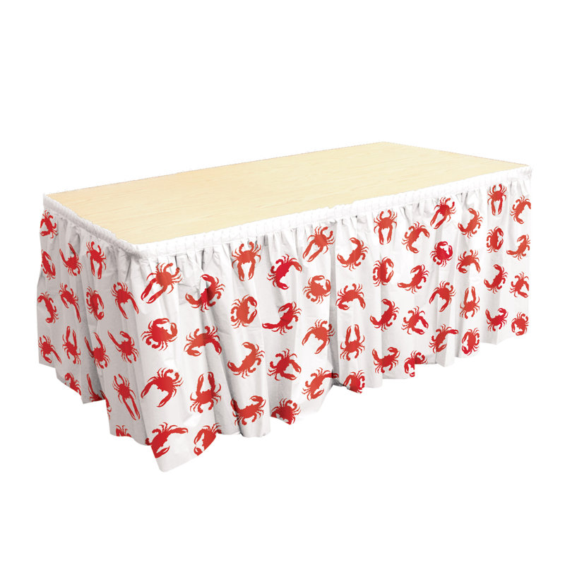 Beistle - 29 po x 14 pi - Blanc avec rouge - Plinthe en crabe - 6 pièces