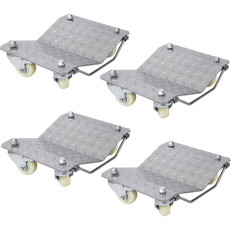Chariot de voiture, chariot de roue robuste, 4 piquets de chariot de roue de roue d'une capacité de 6 000 lb