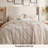 Bedsure Cal King Pintuck Bed-in-a-Bag- Beige Pinch Pleat Comforter with Sheets, Pillowcases & Shams-101518289-103425113