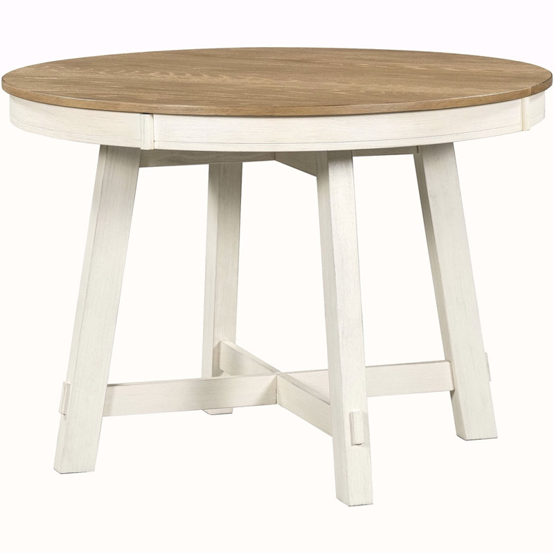 Table de salle à manger extensible Farmhouse, Chêne / blanc