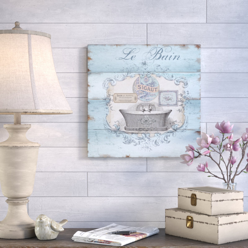 « french bain », reproduction d’impression sur toile tendue, H 18 po x l 18 po