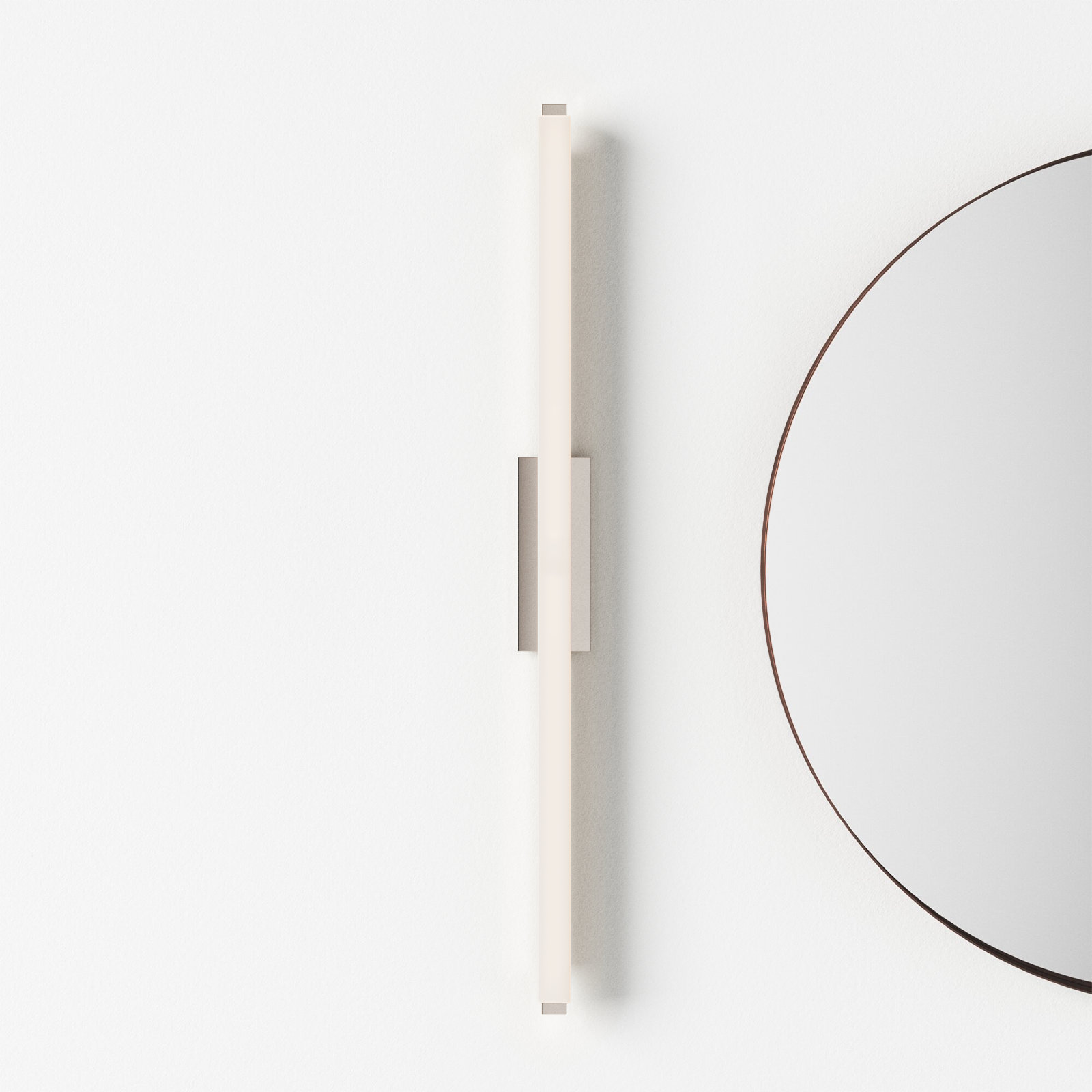 Erby Single Light Dimmable LED Flush Mounted Sconce, Brushed Nickel, 2700K, 3" H x 37.75" W x 3.38" D