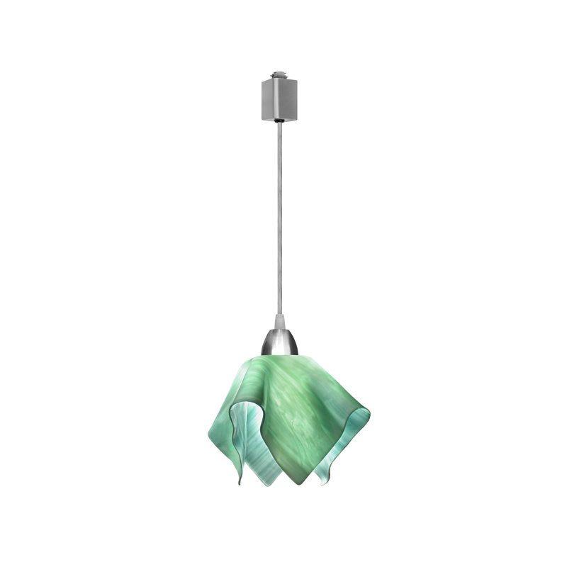 Luminaire suspendu 1 lumières flamme Dale, Petit, Nickel, Ambre jaune