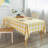 Gracie Oaks Yellow & White Plaid Cotton Blend Woven Tasseled Tablecloth, 56"x88" Rectangular-728869225
