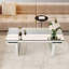 Table basse à miroir rectangulaire de luxe 47 pouces avec verre trempé cannelé