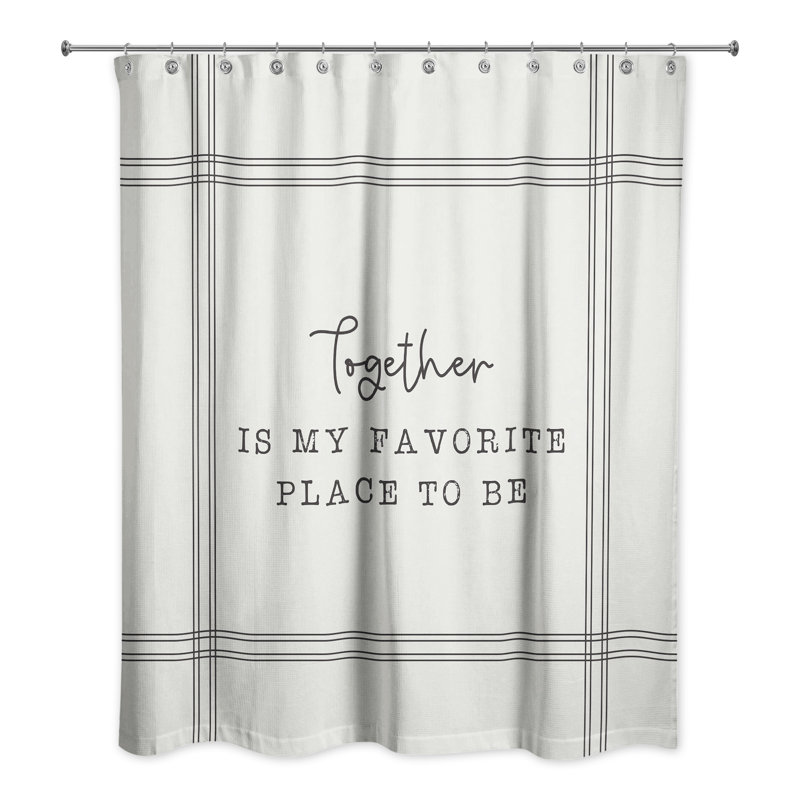 Rideau de douche simple Perine, Blanc