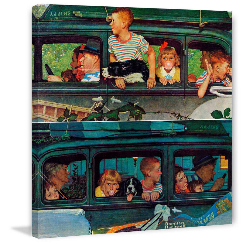 " Coming And Going " by Norman Rockwell Painting Print, 24" H x 24" W