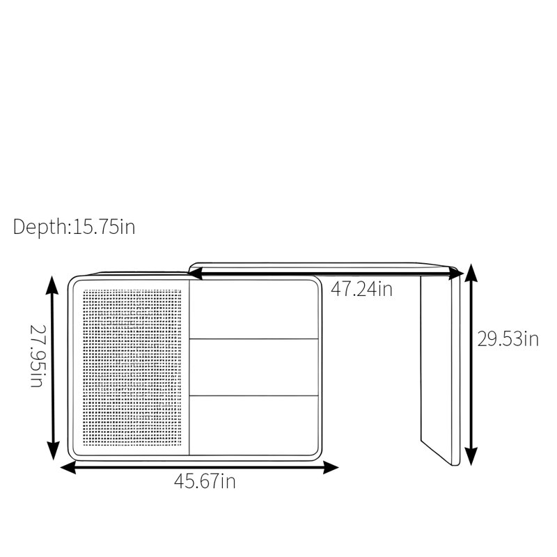 Commode rétractable moderne simple