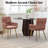 Velvet Desk Chair No Wheels, Modern Woven Armchair with Gold Metal Legs & Armrest, Cute Vanity Makeup Chair for Teen Girls, Living Room, Rose Red-1214116163