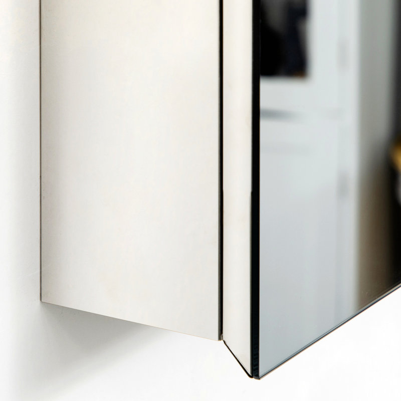 Armoire à pharmacie murale avec miroir, armoire de toilette avec porte à charnières