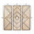Wood Slatted Wood Design Geometric Brown Wall Decor Set
