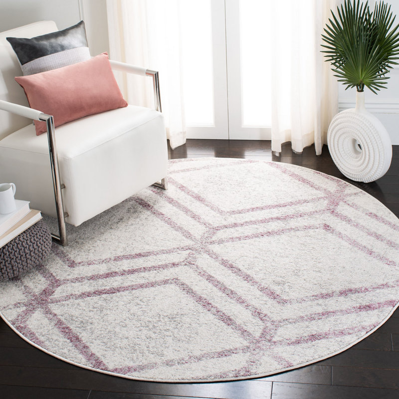 Garney Performance Geometric Rug, Round 6'