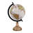 Koregan Decorative Globe With Wood Base For Home Decor - Modern Sculpture For Study Rooms, Living Room, Or Shelf Accent - 12", Brown & Tan