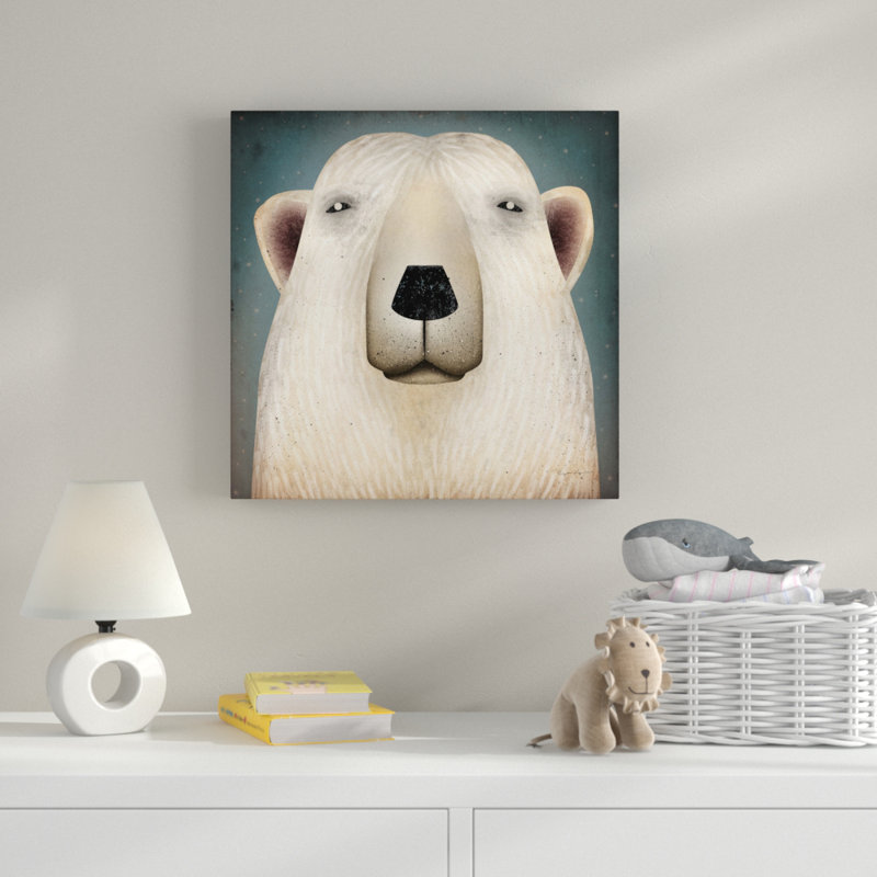 « polar bear wow », art sur toile, H 18 po x l 18 po x P 2 po
