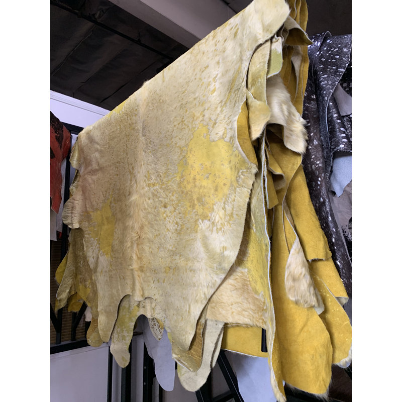 Tapis en cuir de vache fabriqué à la main Gedda