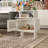 Modern Robot-Style End Table With 360-Degree Rotating Head | High-Quality MDF Construction & Transparent Vertical Stripe Glass Doors | Compact Storage & Contemporary Design For Small Spaces