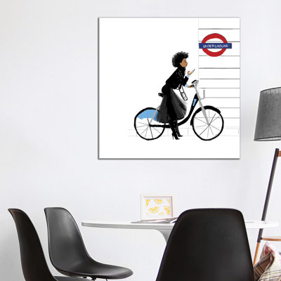 Bike Girl by Nicholle Kobi - Print on Canvas