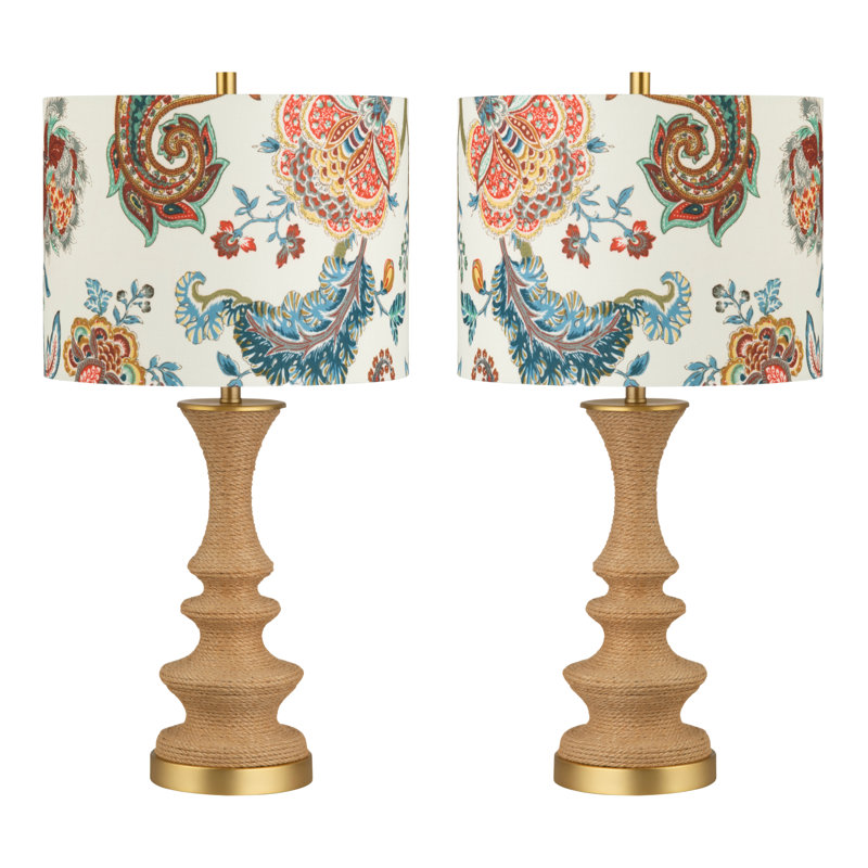 Lampe de table 25,5 "avec abat-jour multicolore