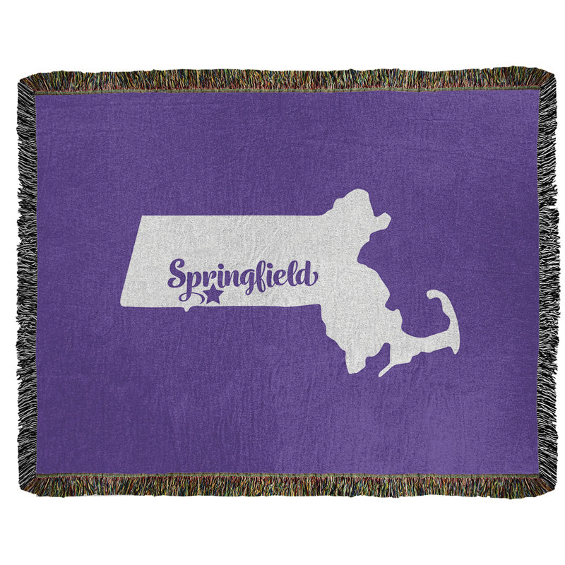 Jeté en coton tissé springfield massachusetts, l 50 po x L 60 po, Mauve