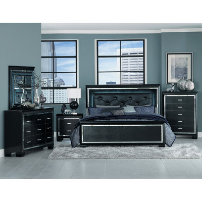 Oscar Upholstered Standard Storage Bed