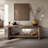 Retro Minimalist Solid Wood Console Table-108839743