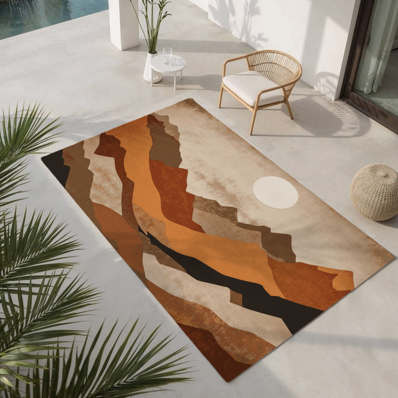 Tapis intérieur et extérieur Shadow Mesa, Rectangle 1 pi 6 po x 2 pi 6 po