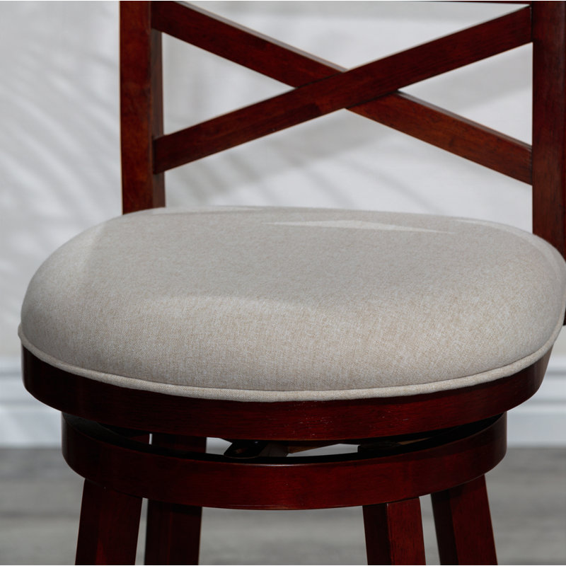 Tabouret pivotant à hauteur de bar, Beige, Cerisier