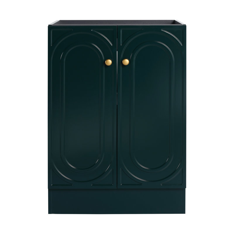 Armoire de rangement autoportante avec 2 portes à fermeture douce, H 33,39 po x l 23,27 po x P 19,52 po