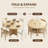 Space-Saving Foldable Round-to-Oval Dining Table, 35.4" Round/47.2" Oval, Light Oak Finish, Compact Drop-Leaf Design for Small Kitchen & Dining Areas