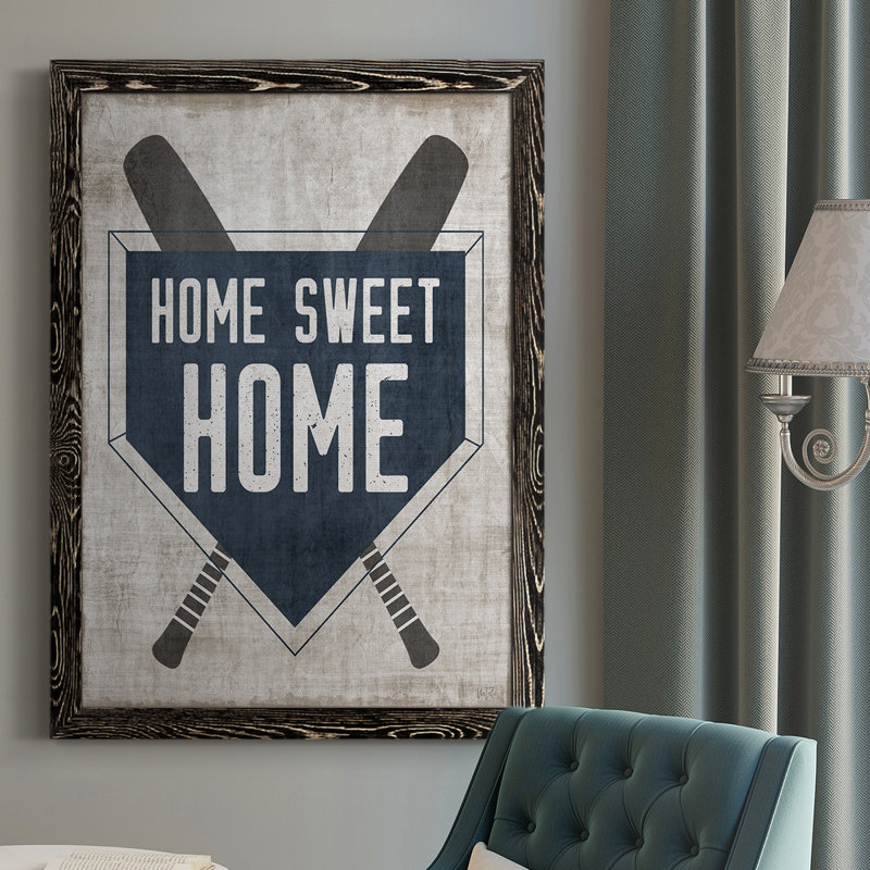 " Home Sweet Home Base ", Black, 43.5" H x 31.5" W x 1" D