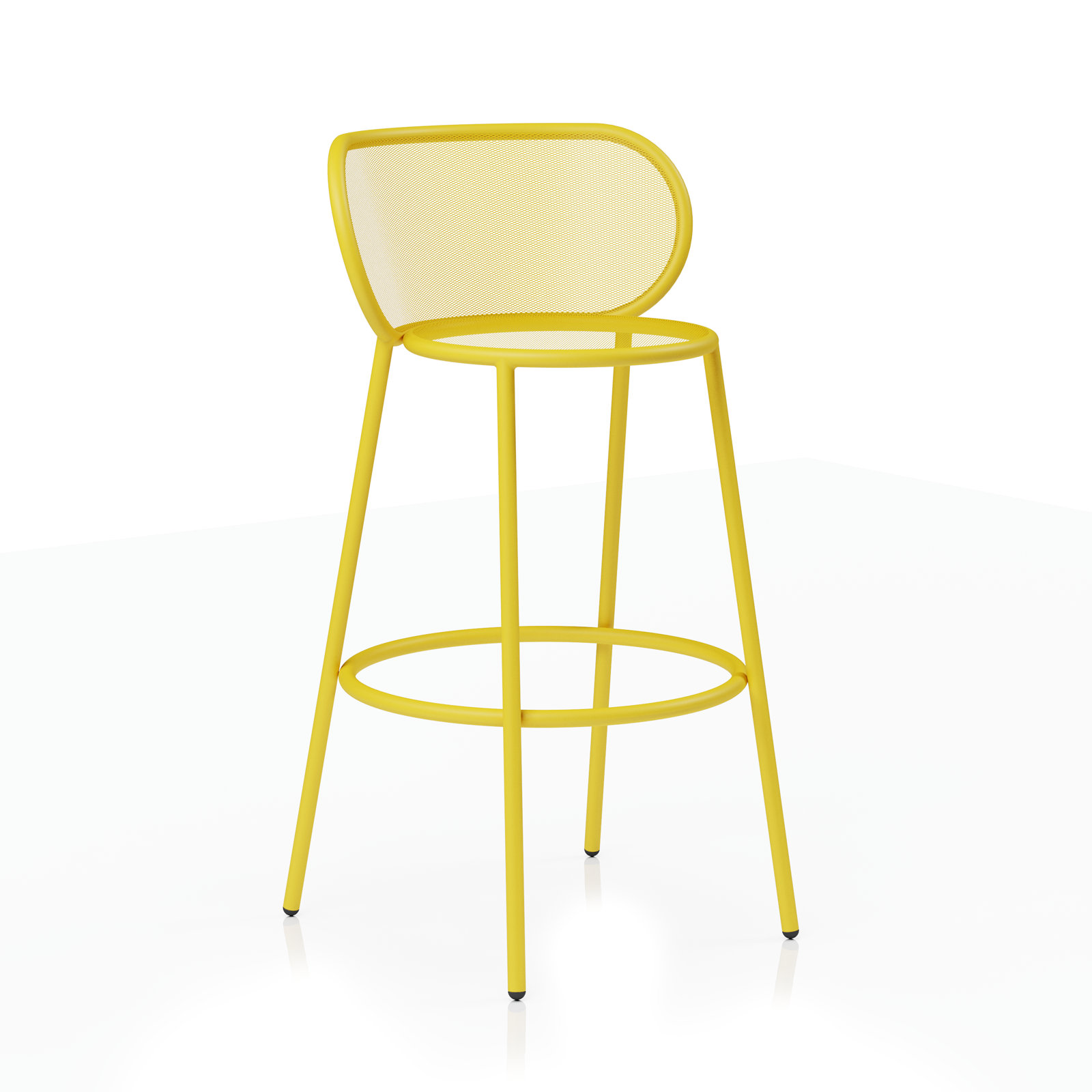 Abberton Patio Bar Stool, Lemon Yellow, Bar Stool (29.5" Seat Height)