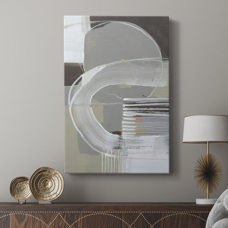 Arching Neutrals II -Custom Wrapped Gallery Cavas, 18" H x 12" W