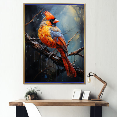 Animal écarlate Cardinal brillant - imprimé