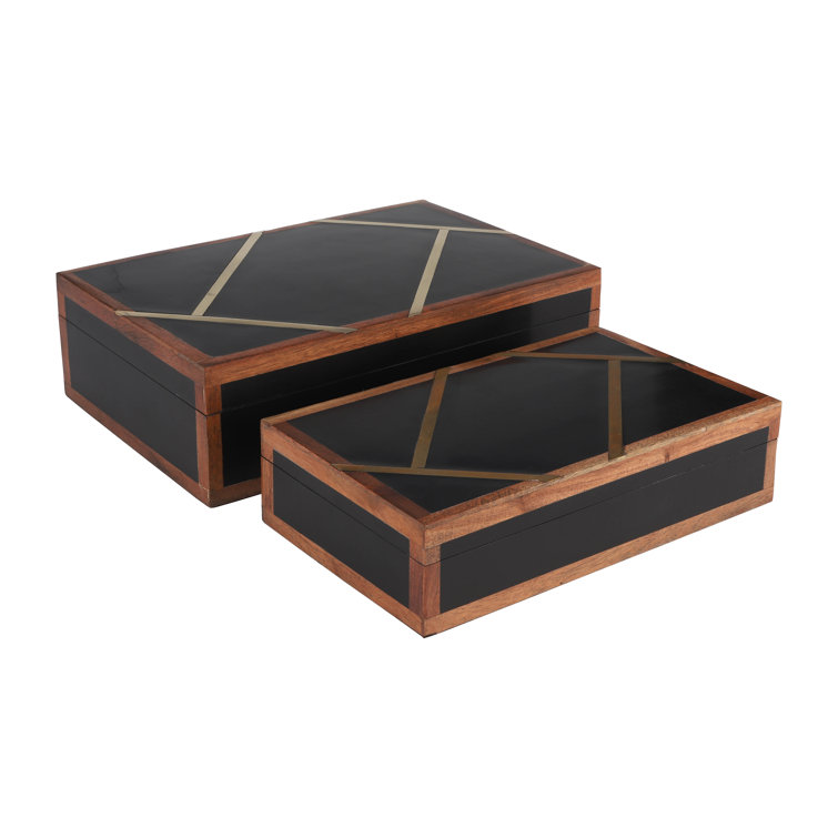 Set de 2 cajas decorativas Bora – Accents Decoration