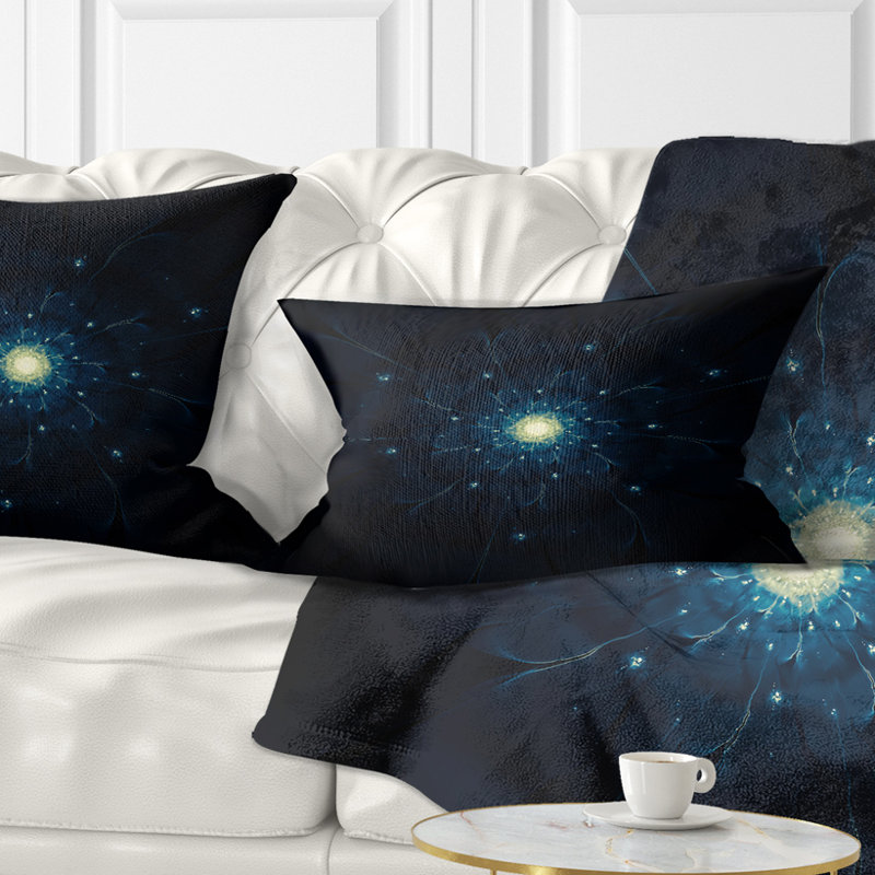 Coussin lombaire floral à fleurs fractales
