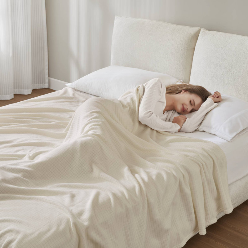 Couverture douce en micromolleton pour toutes les saisons, Taupe