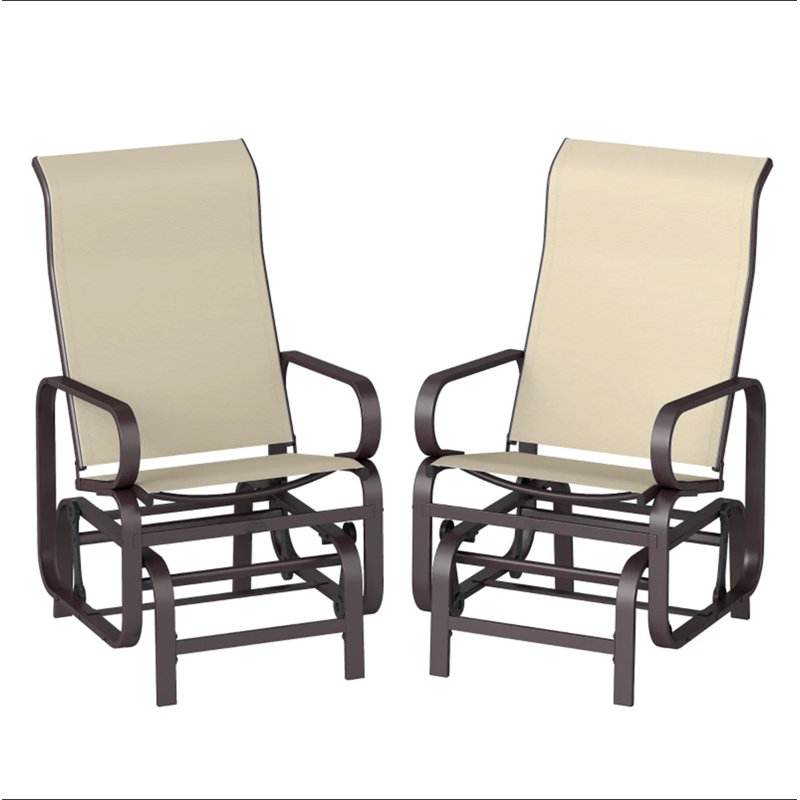 Ensemble de 2 chaises longues confortables, Noir / kaki