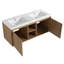 Console de lavabo double 48 po pour salle de bain murale