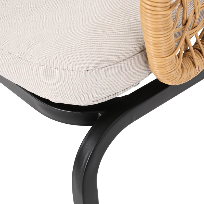 Graceful Outdoor Chairs - Brown Pe , Powder-Coated Metal Base, Cozy Seat Cushions Cool Construction, Cushion Support