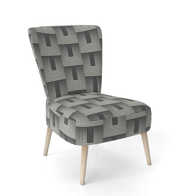 Upholstered Floral Side Chair - Modern floral Accent Chair