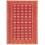 Tapis rouge foncé tadjik 6 pi 8 po x 9 pi 4 po