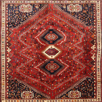 Tapis oriental multicolore tissé à la machine Oriental