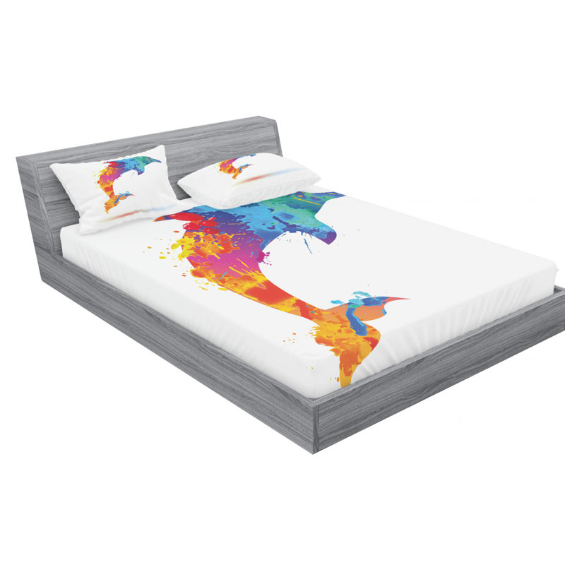 Microfiber Sheet Set, Queen Sheet Set with Fitted Sheet